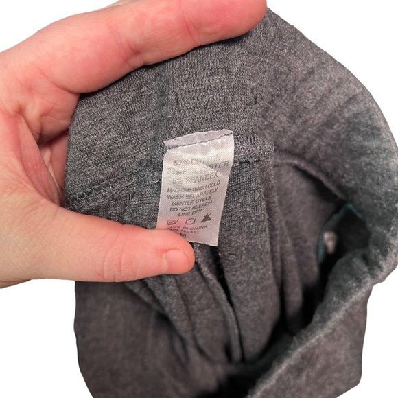 Gray Athleisure Pants Size Medium Turquoise Stripe on Leg - No brand tag - Picture 4 of 4